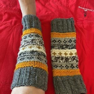 Hand woven 🧶 Woolen Leg warmer socks.14/10 inches. Stretch to 16 inches.